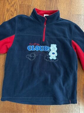vintage 2006 Care Bears Navy and Red Half-Zip Fleece Pullover